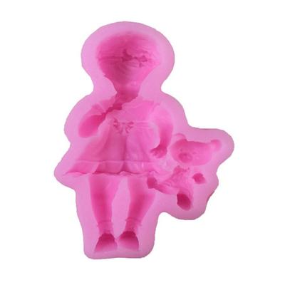 Potravinársky silikón 3D Forma na pečenie pre dievčatko/chlapca Forma na fondant