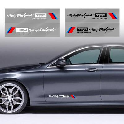 2 Peças Adesivos de Decoração para Carro Adesivos Esportivos Personalizados para Porta para Trd GR C-hr Prado Rav4 Yaris Hilux Prius Avensis Corolla