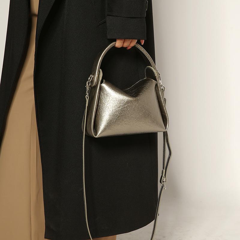 New Internet Celebrity with Burst Pattern Soft Handbag, Niche, Simple, Single Shoulder Diagonal Cross Women's Bag, Stylish