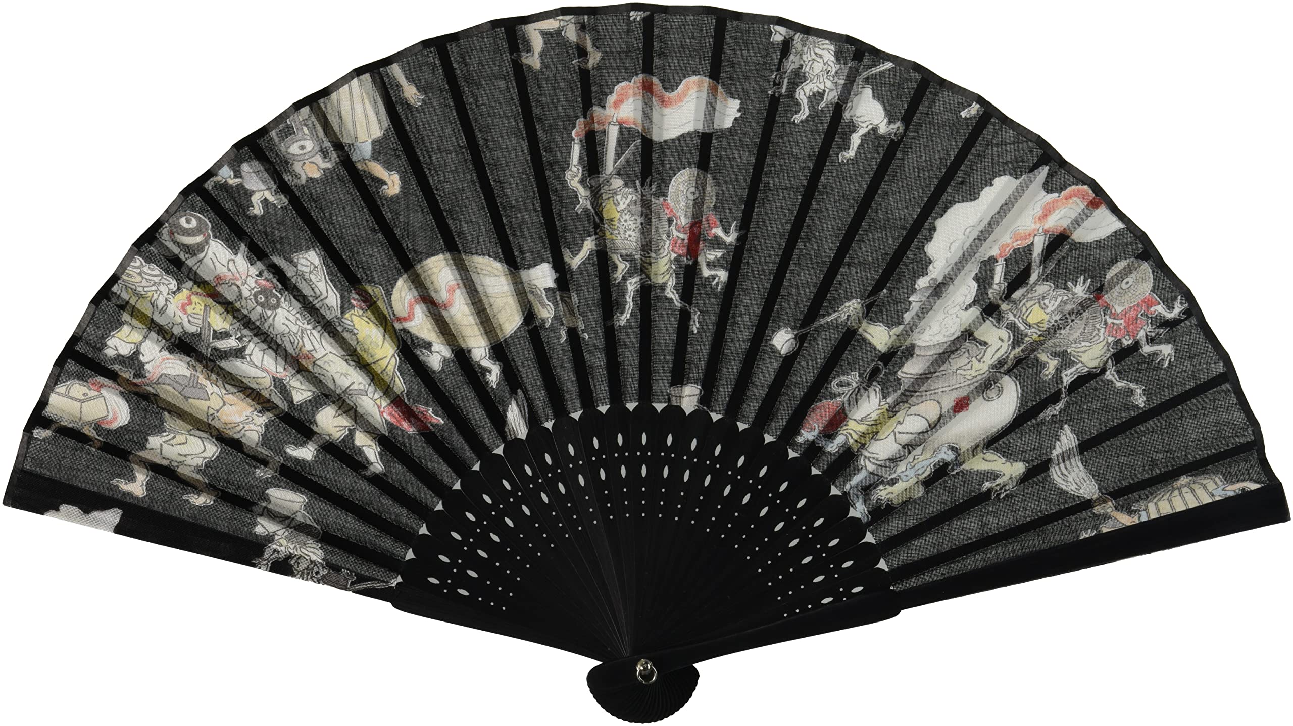 Yamamoto Jin Shoten Japanese Goods Kyoto Accessories Folding Fan [Yokai Collection: Yumoto Koichi Collection] Hyakki Yakō (Night Parade of One