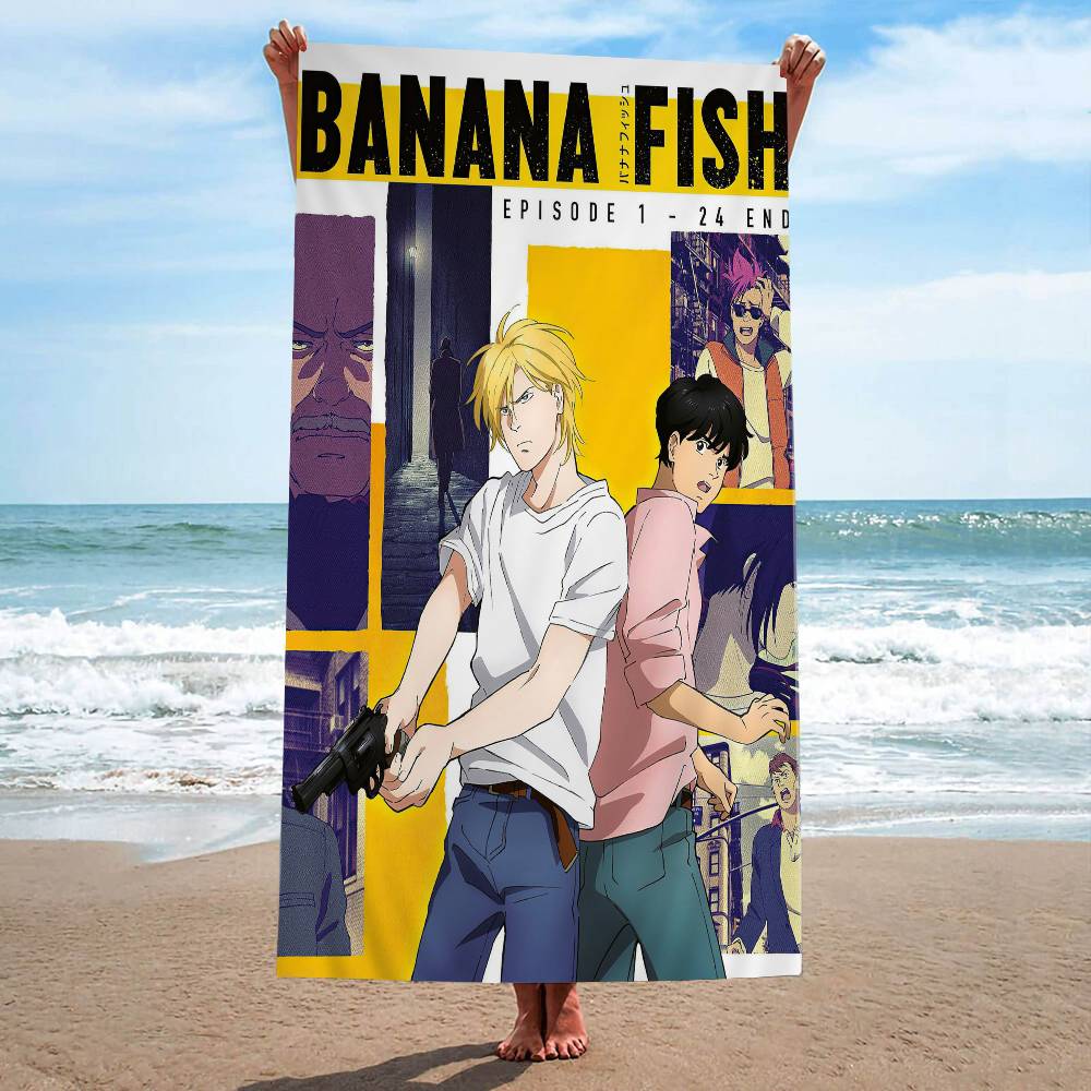 Anime Banana Fish Große Mikrofaser Strandtücher Schnelltrocknendes Handtuch Sandstrandtücher Poolhandtuch Für Reise Schwimmbad Yoga