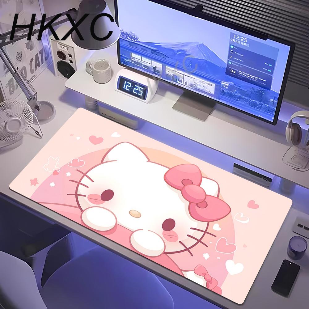 Cartoon Cute Hellokitty Pink Mouse Pad Pc Nonslip Mousepad Oversize Anime Girl Computer Table Mat Esports Game Keyboard Mats