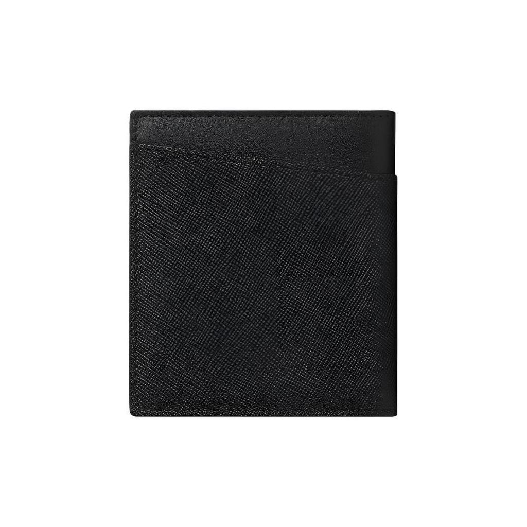 Montblanc Logo Leather Wallet Men Wallet Black 128583