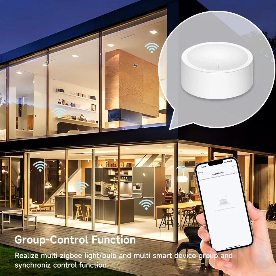 ZigBee Smart Drehschalter DIY Drahtloser Szenen-Taster Drehbarer Dimmerschalter Hausgeräte-Automatisierung Verknüpfung Fernbedienung