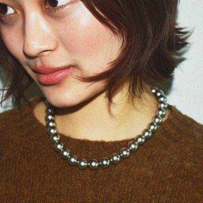 Usite DOT GREY PEARL Necklace, 2Size