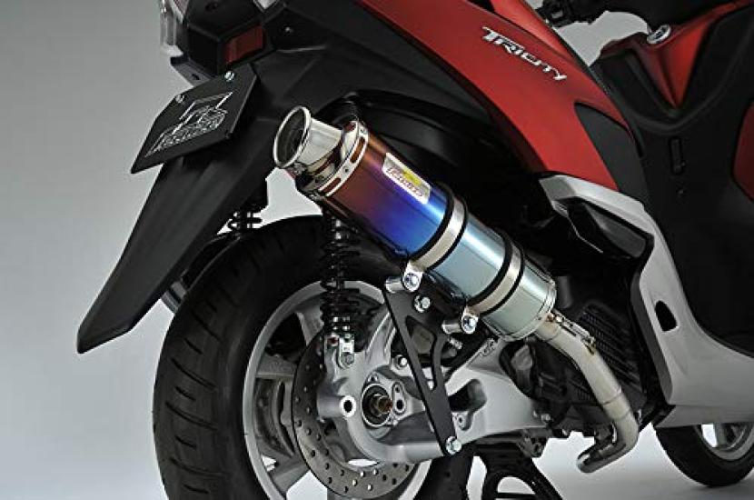 Realize Tricity 125 Exhaust System 22Racing Ti Titanium Exhaust System Titanium Blue Color Full Exhaust System Custom Parts Replacement Aftermarket синий
