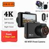 4K Dash Camera for Car GPS Dual Lens Front and Rear View Camera Auto Car Dvr Built-in WIFI Dashcam Night Vision Parking Monitor