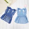 Summer Dog Dress Denim Skirt Harness Dresses designed for Female Dogs Pet Cat Puppy Clothes Pomeranian Maltese Poodle Bichon Jean Costume