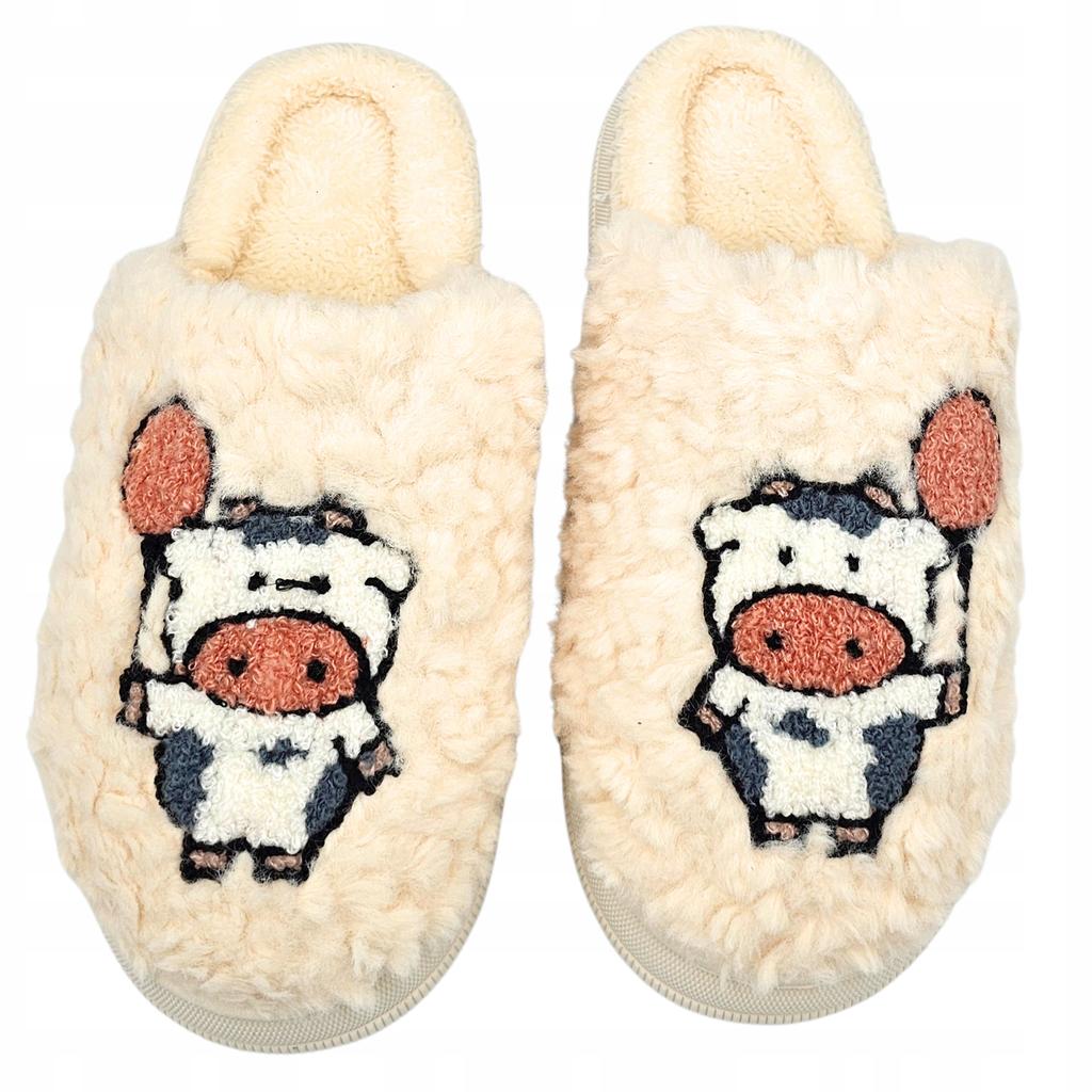 Women's Slippers Warm Home Slippers With Cow Pattern S. 38-39