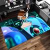 1pc Cartoon Rockman Game Megaman Print Area Rug - Soft, Washable Non-Slip Indoor Mat for Office Chairs, Living Room, Home Office Decorative Rug