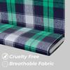 Premium Green-Blue 100% Cotton Flannel Fabric – 180 GSM, 115 Cm Wide
