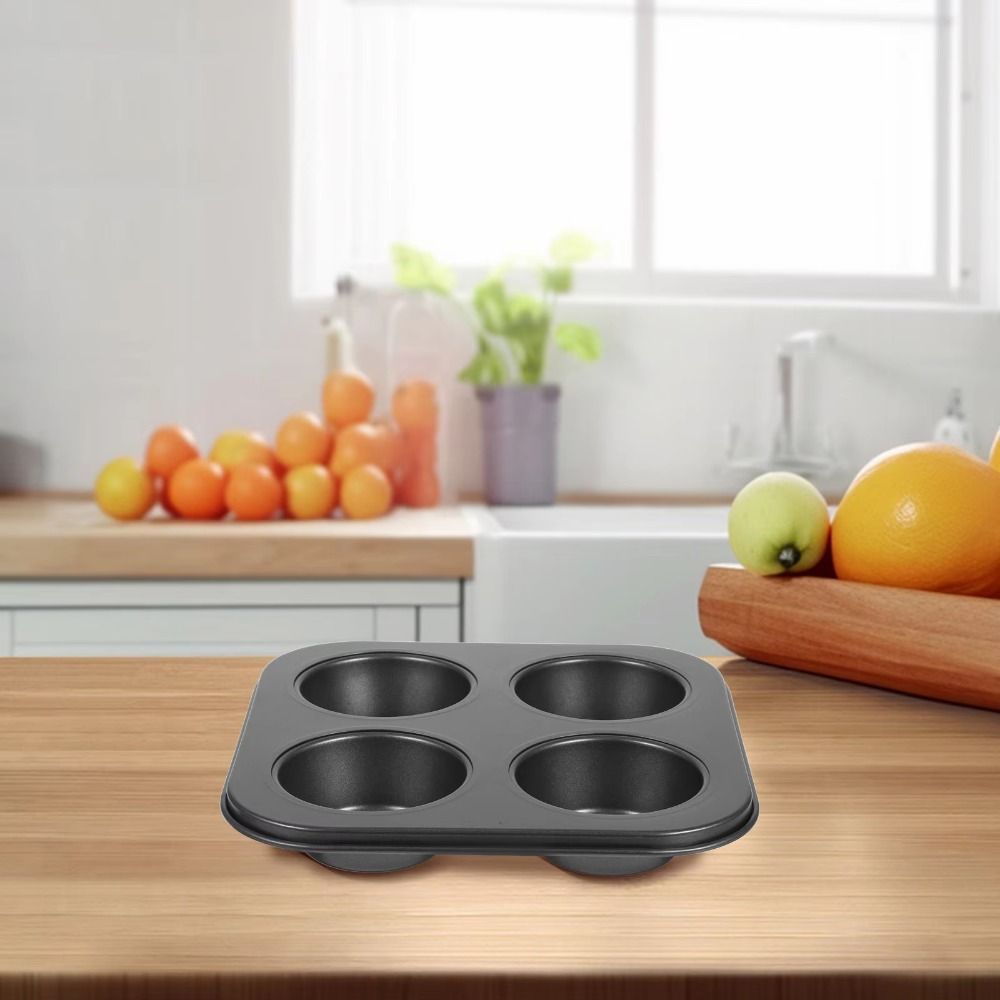 2Pcs 4/6 Cups Muffin Baking Pan Non-Stick Cake Mold Eco-Friendly Mini Cupcake Pan  Pastry Making