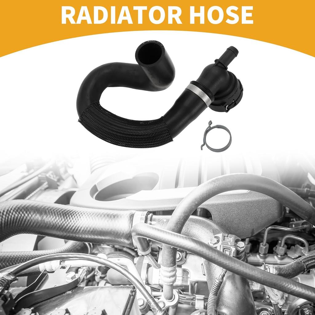 Radiator Hose No.CV618286YC Upper Radiator Cooling Fluid Hose for Ford Escape 2.0L 2013-2016 Rubber Black