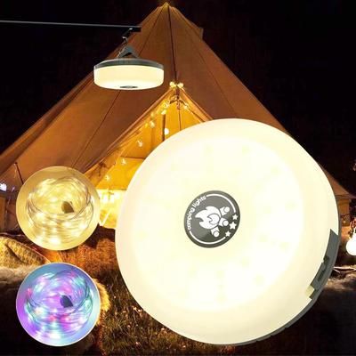 10M Portable Camping String Lights Outdoor USB Charging String Light 2 In 1 Waterproof Tent Lights for Hiking Yard Christmas Decor