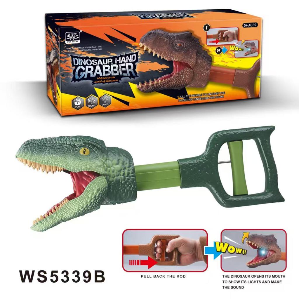 Sound & Light Christmas Dinosaur Cosplay Mask - Tyrannosaurus & Velociraptor Halloween Headgear Toy