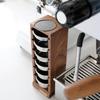 watchget Portafilter Basket Stand, Portafilter Basket Storage Rack, Espresso Pack Screen Storage, Coffee Tool, Fits 58mm Portafilter Baskets, Walnut