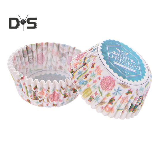 

100 шт бумажные вкладыши для кексов изысканный узор практичные рождественские праздничные вкладыши для кексов украшения для торта