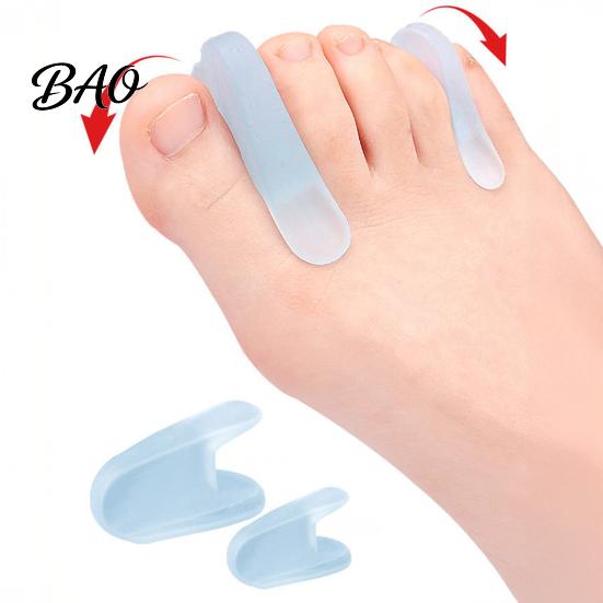 Comfortable Toe Separator 2PCS Gel Separator, Soft Flared Spreader Straightener, Ultra-Thin Non-Slip A-shaped Bunion Corrector, for Overlapping