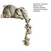 Modern Resin Craft for Home Decoration Elephant Shelf Sitter, Mother Hanging 2 Baby Elephants on The Whimsical Statue Garden Fence Edge, Hand-Painted