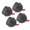 4pcs Cue Chalk Holder Pocket Rubber Billiard Pool Chalk Holders with Cord AccessoryBlack