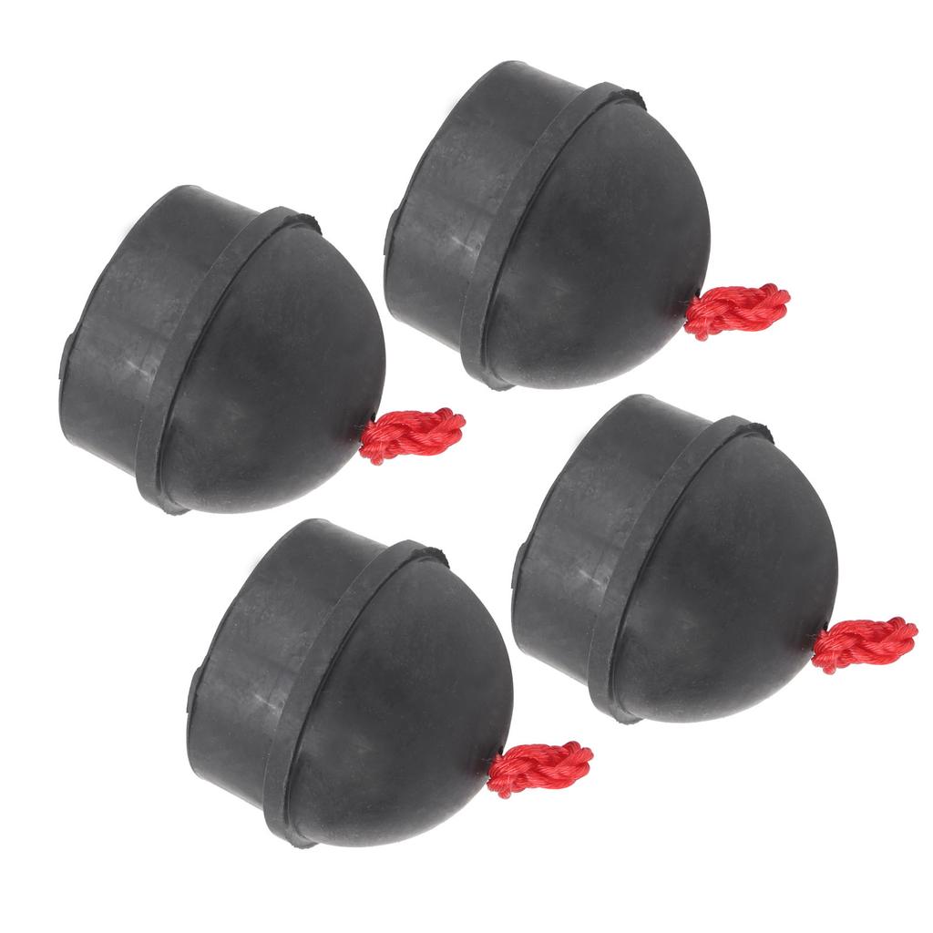 4pcs Cue Chalk Holder Pocket Rubber Billiard Pool Chalk Holders with Cord AccessoryBlack