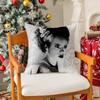 Bride Of F-Frankestein Pillow Case Silky Short Plush With Invisible Zipper Dustproof Sofa Cushion Cover For Home Decor
