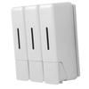 Shower Soap Dispenser 250ml 3 Chamber Leakproof Wall Mount Manual Shampoo and Conditioner Dispenser for Liquid Gel