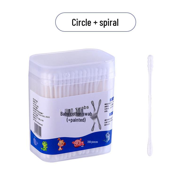 Dual-Ended Disposable Cotton Swabs for Ear Cleaning, Makeup Removal, and Personal Hygiene.