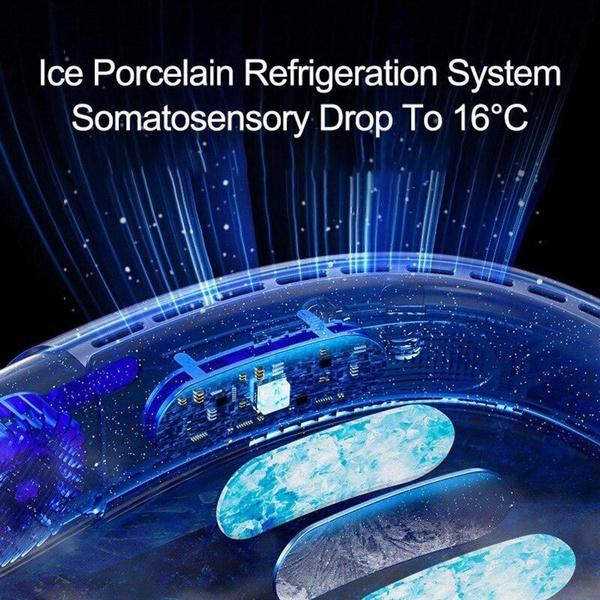 Nový závěsný ventilátor na krk Přenosná klimatizace USB 4000mah dobíjecí vzduchový chladič 5rychlostní elektrický ventilátor pro venkovní použití