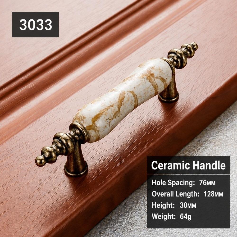 Marble Vein Ceramic Cabinet Knobs Antique Crack Door Knobs Vintage Wardrobe Handles Cabinet Doors