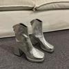 Fashion Outdoors Back Zipper Winter Solid Color New Boots for Woman Non-slip 2024 High Quality Fashion Female Ankle Boots Botines Mujer