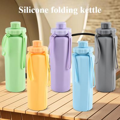 Silicone Folding Water Cup Outdoor Sports Kettle Portable Cup Anti-drop Travel Mouthwash Cup
