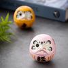 Ceramic Daruma Statue Daruma Tumbler Crafts Japanese Style Lucky Fortune Ornament Landscape Home Decor Accessories Gifts