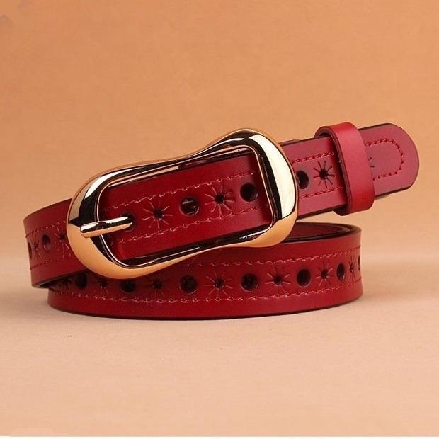 1Pc Women's Genuine Leather Casual Pin Buckle Belt - Versatile Korean Cowhide Waist Seal