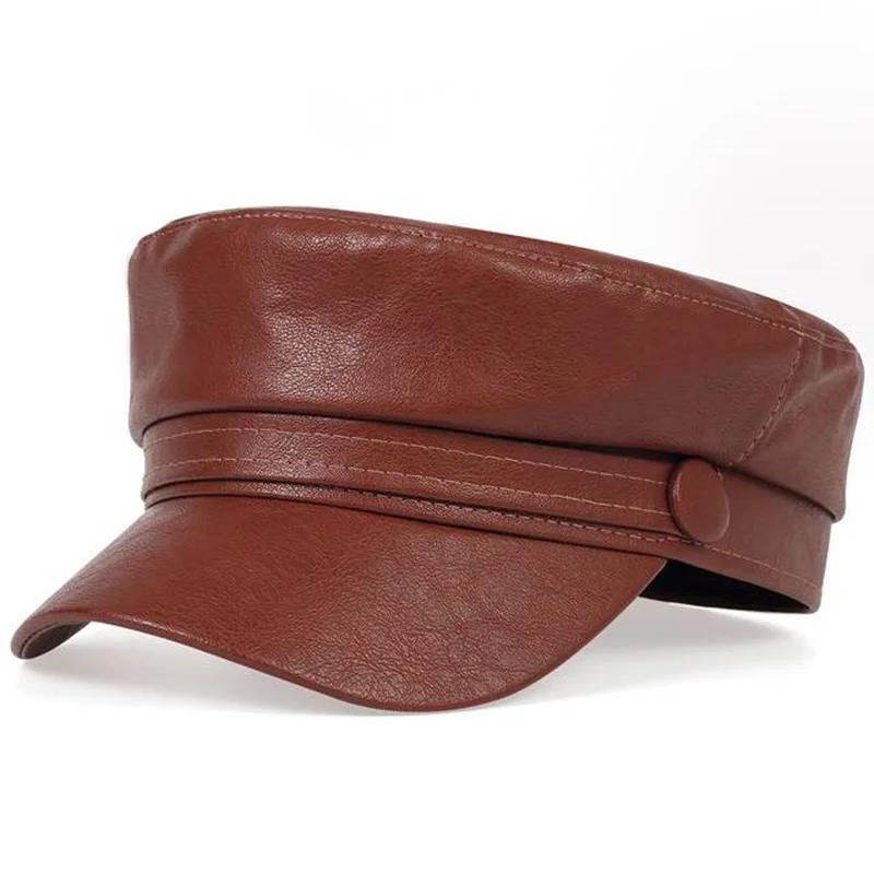 New Korean Leather Beret Fashion Ladies Hat Super Fire Wild Hats High Quality Outdoor Leisure Caps Hat
