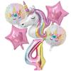 New 1Set Rainbow Unicorn Balloon 32 inch Number Foil Balloons 1st Kids Unicorn Theme Birthday Party Decorations Baby Shower Glob