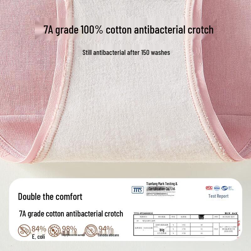 Maoren Women's Pure Cotton Sports Briefs 4-Pack