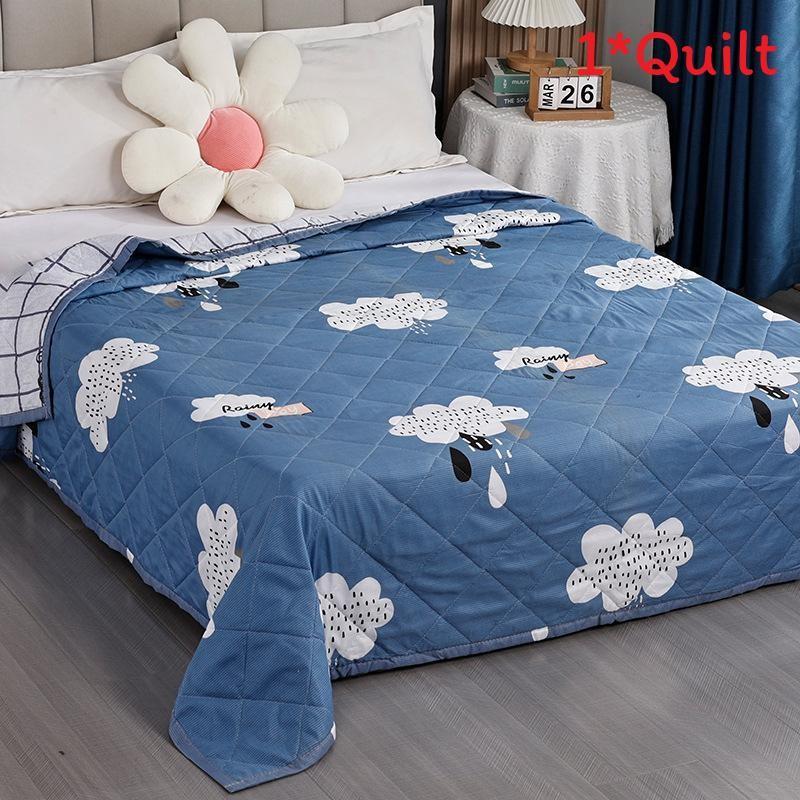 Summer Plant Animal Pattern Prints Duvet Quilt Bedding For Student Washable Room