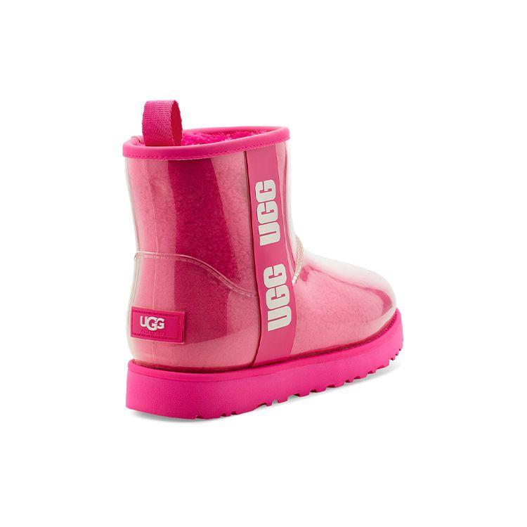 UGG  Classic Clear Mini Rock Rose Women Sneakers Pink White 1113190-RCR