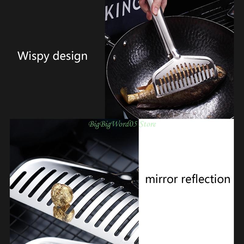 24TE Stainless Steel Household Barbecue Tongs Food Tongs Fried Fish Grilled Fish Tongs Steak Frying Tongs Kitchen Tools CN