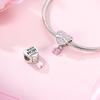 Mother'S Daycopper Love Mom Pink Heart Charms Fit Original Bracelet Necklace Diy Bead For Women Jewelry Making Gift