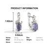 925 Sterling Silver Tree Leaves Design Earrings Natural Iolite oval6*8mm gemstones Exquisite fine jewelry for party banquet wear
