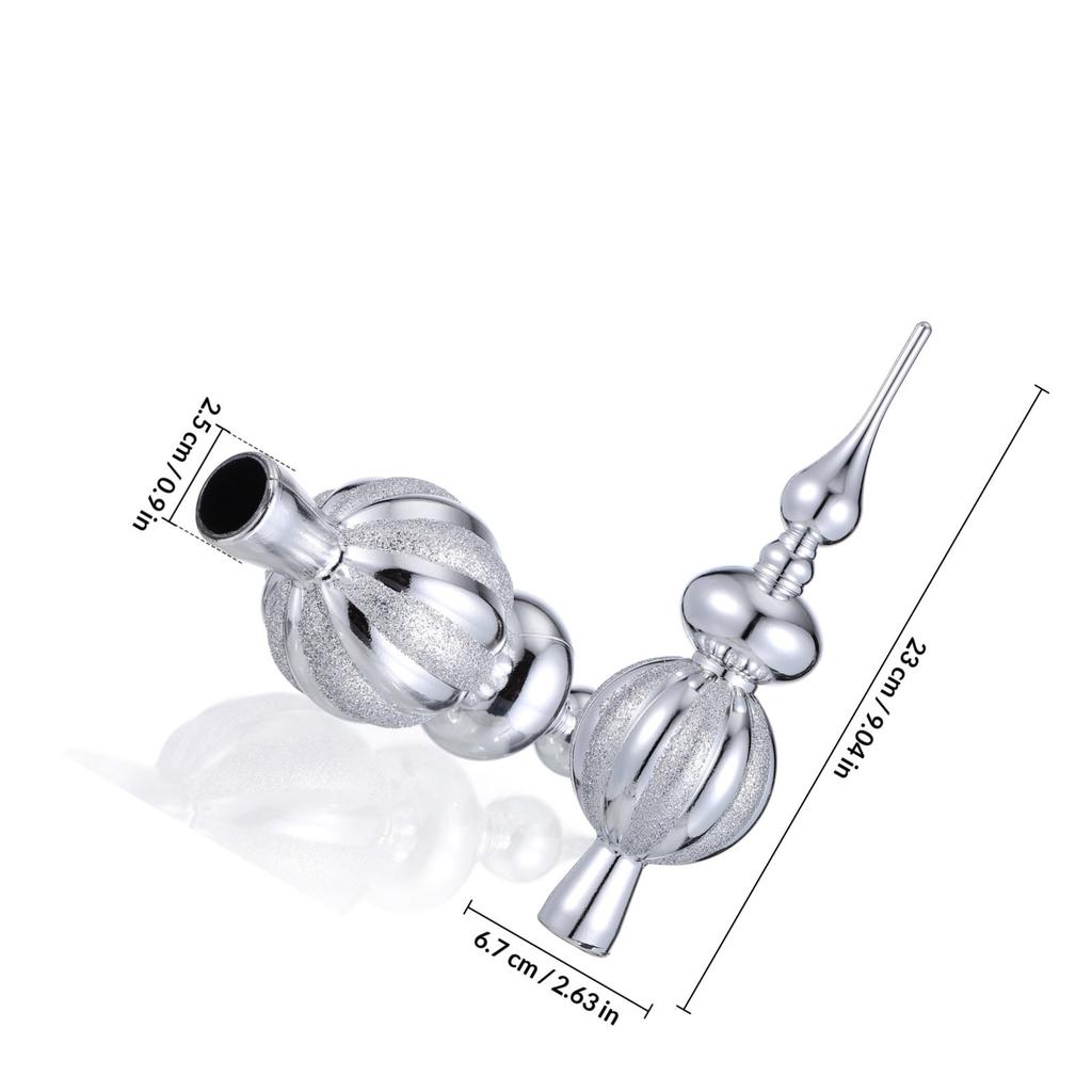 Spherical Christmas Tree Topper Plastic Sturdy Xmas Treetop Ornament Christmas Party Supplies Decoration Xmas Treetop