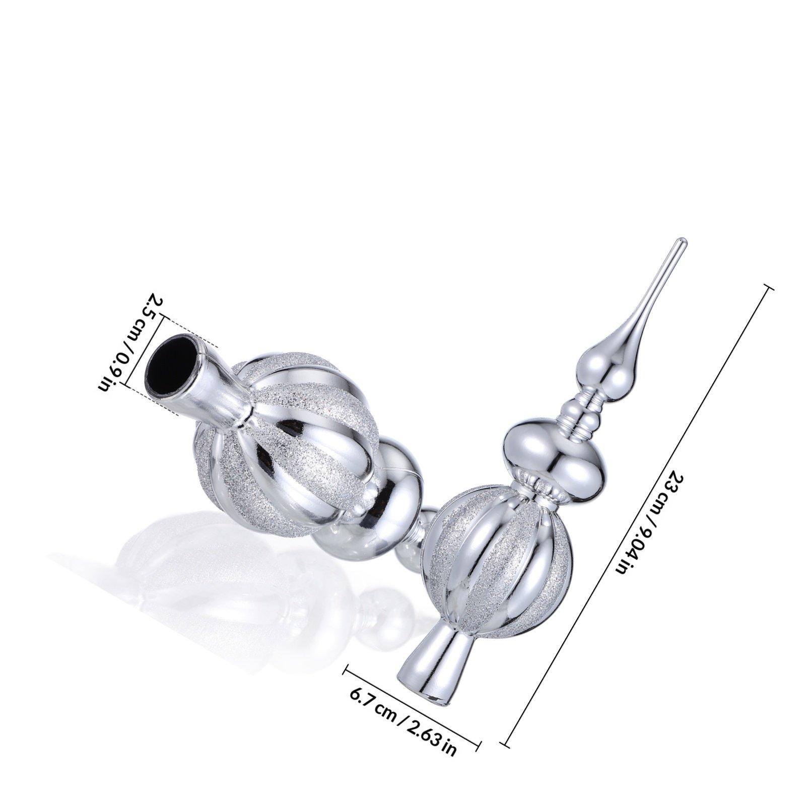 

Spherical Christmas Tree Topper Plastic Sturdy Xmas Treetop Ornament Christmas Party Supplies Decoration Xmas Treetop серебряный