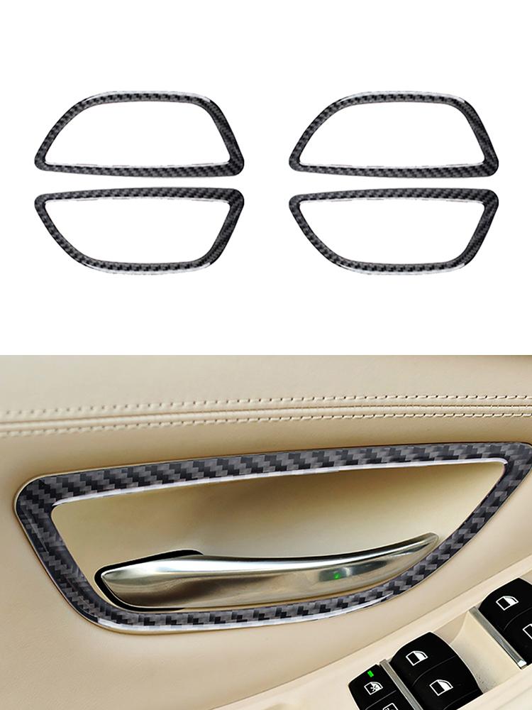 Car Interior Button Panel Cover Decorative Carbon Fiber Sticker For BMW 5 Series F10 2011-2017 Styling Accessories