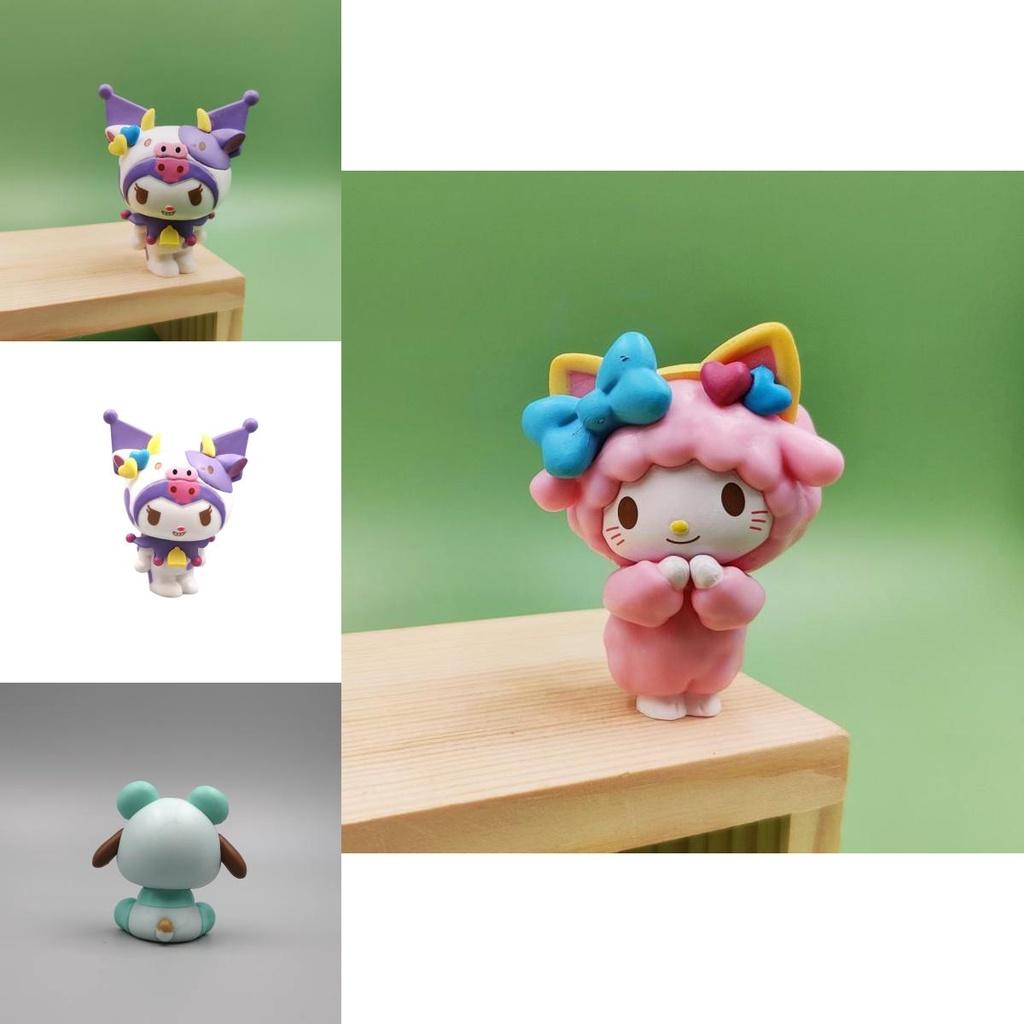 Cute Kuromi My Melody Figure Toy Playset Cake Topper For Diy Accessories