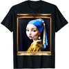 Fantasy Cute Girl Pearl Earring T-Shirt