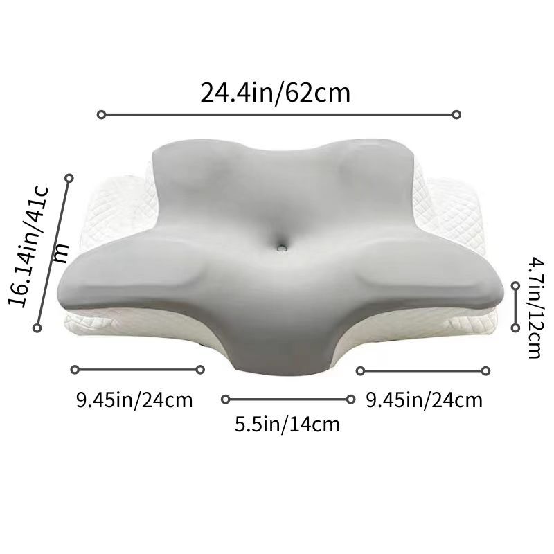 1pcs Butterfly Shaped Neck Protection High-density Memory Cotton Pillow Science Partition Slow Rebound Cervical Pillow Soft Wrapped Adult Pillows
