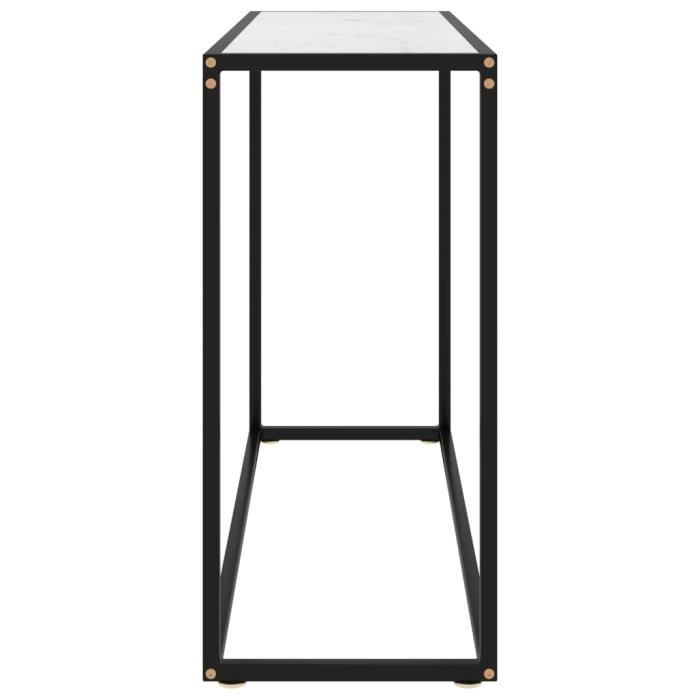 VidaXL Table console Blanc 100x35x75 cm Verre trempé