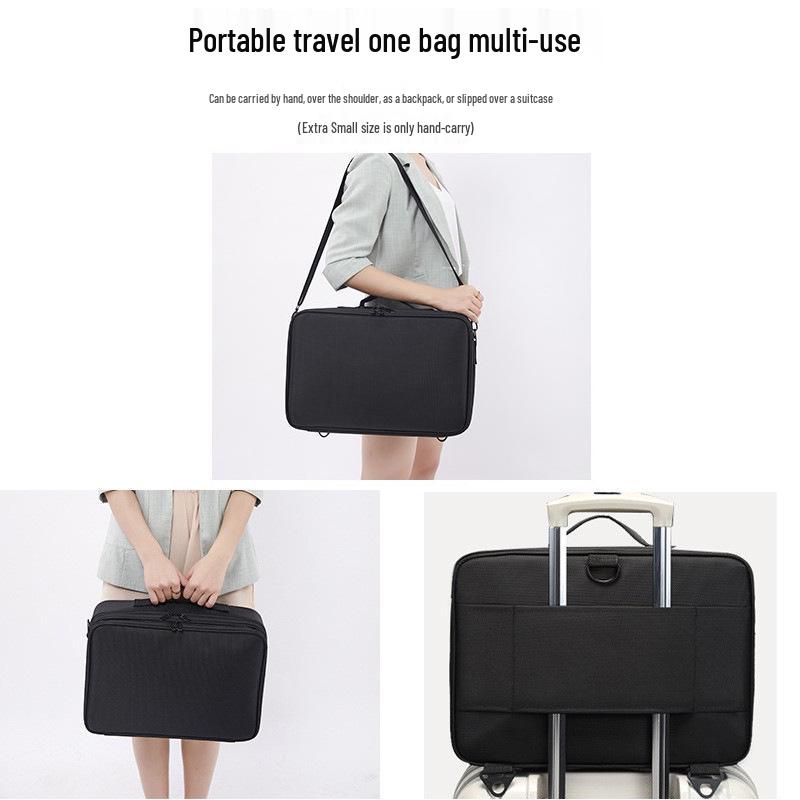 Professional Large Capacity Makeup & Nail Art Storage Box with Handheld Compartments